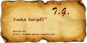 Tuska Gergő névjegykártya