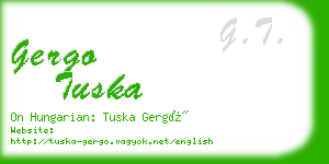 gergo tuska business card